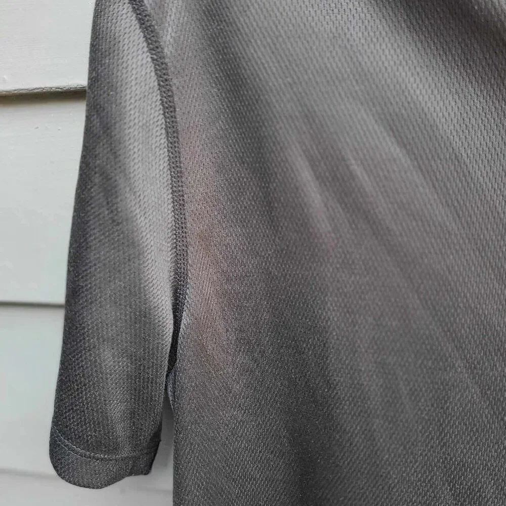 Nike Black V Neck Dri Fit Tee Shirt size Large